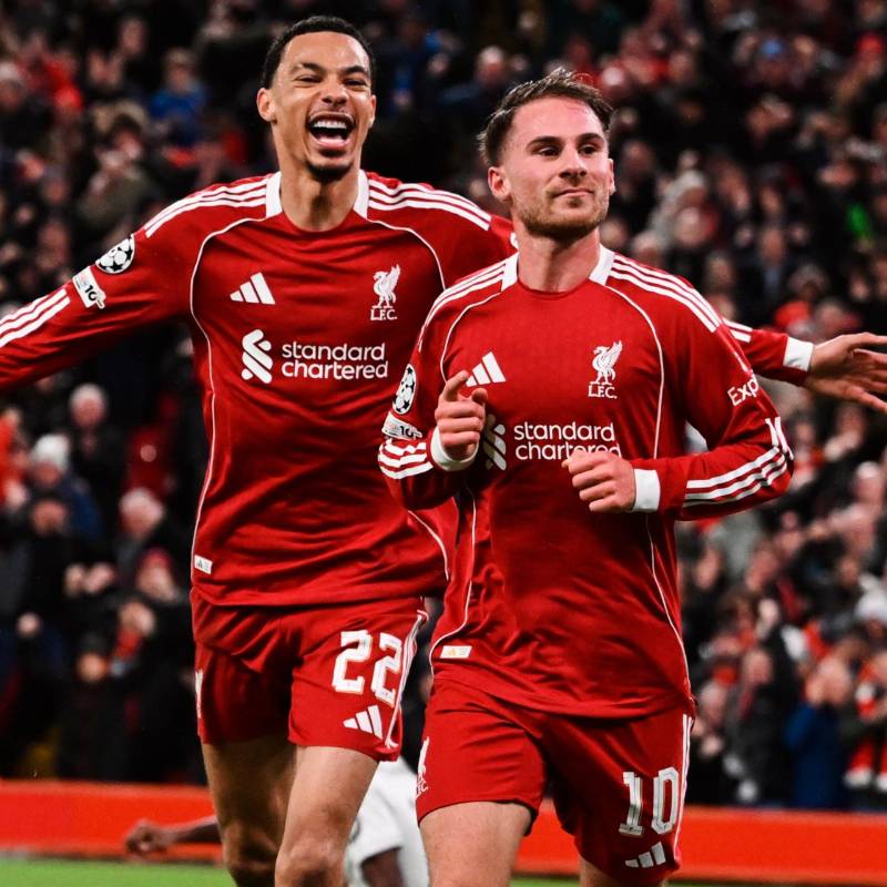 El volante argentino Alexis Mac Allister ha sido uno de lo futbolistas destacados del Liverpool en esta edición de la Liga de Campeones. Anotó en la victoria ante Real Madrid. Foto: tomada del x de @LFC