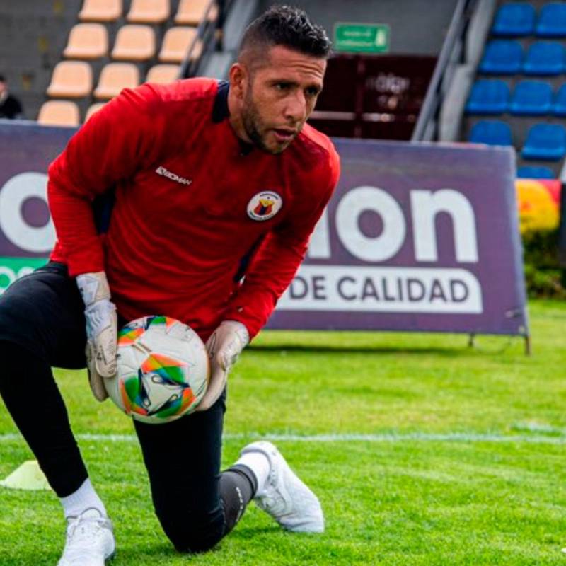 Diego Martínez, arquero y capitán del Deportivo Pasto. FOTO: Tomada de X @DeporPasto