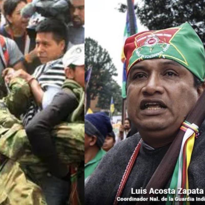 El Sargento Segundo Rodrigo García Amaya fue sacado a la fuerza por indígena durante un hostigamiento en el año 2012 en Toribio, Cauca. Foto: capturas de video.