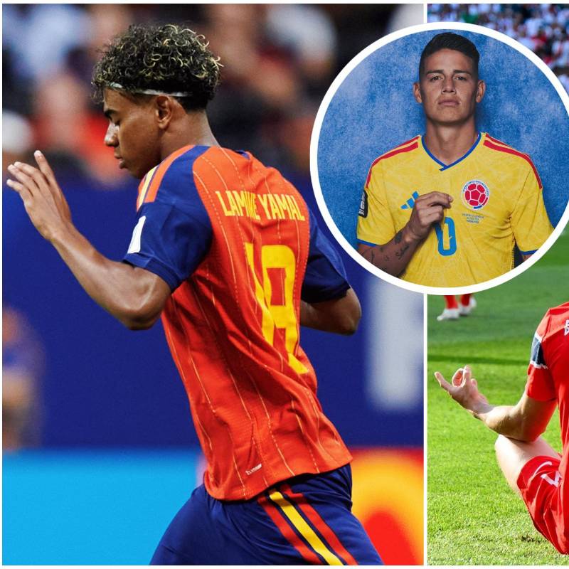 Tanto Lamine Yamal como Erling Haaland señalaron que lo hecho por el mediocampista de la Selección Colombia marcó un hito inolvidable en sus vidas cuando apenas iniciaban su vínculo con este deporte. FOTO: Tomada de redes sociales @jamesdrodriguez, @SEFutbol y @nff_landslag