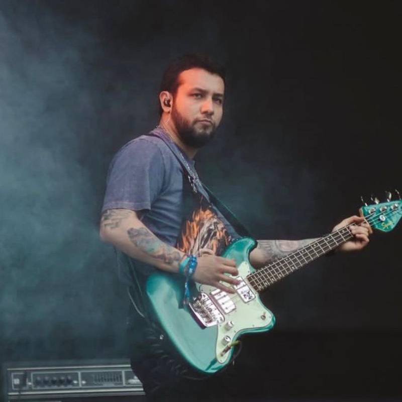 Manuel Orrego, bajista de Pirineos en Llamas. FOTO: FESTIVAL ESTÉREO PICNIC.