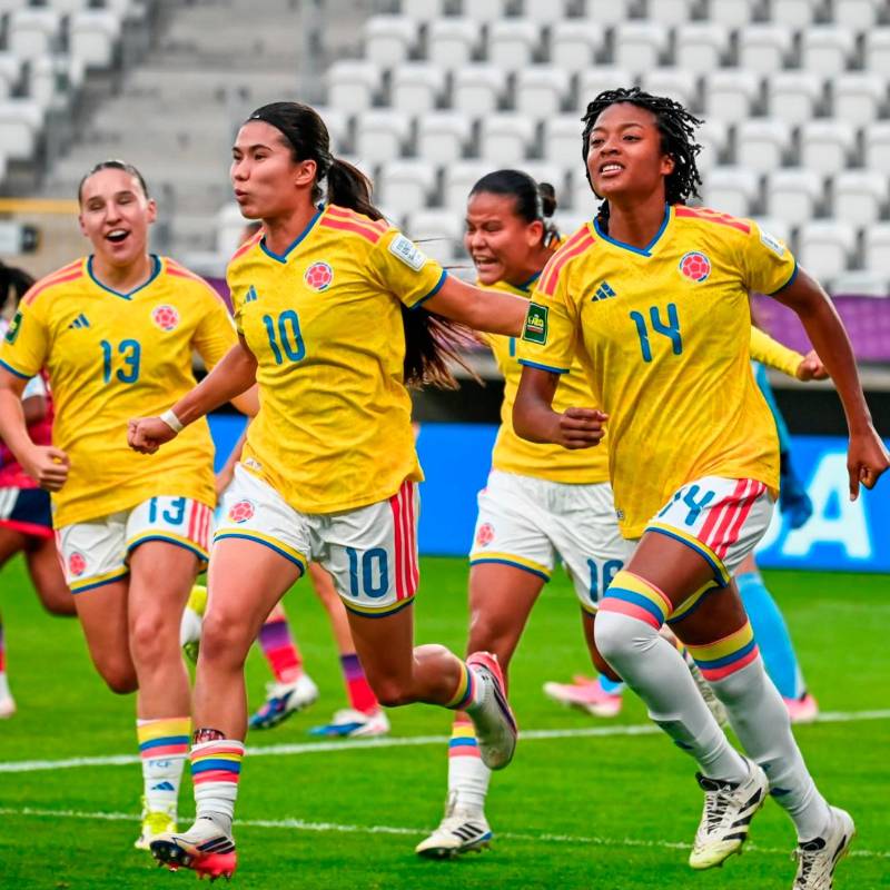 La celebración del empate parcial ante Costa Rica. FOTO: Instagram Fernanda.Viafara