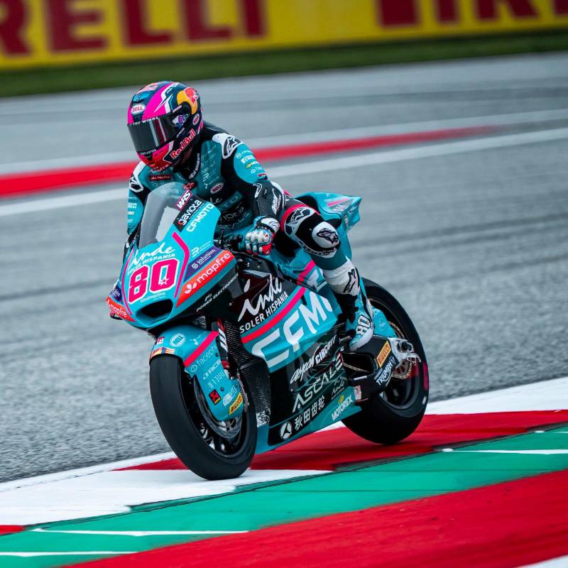 David Alonso marcó el sexto mejor tiempo en los libres de Spielberg. FOTO: X AsparTeam