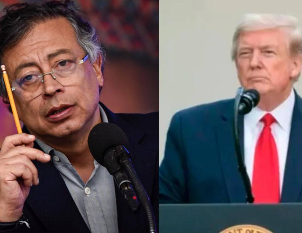 Donald Trump advirtió a Gustavo Petro en medio de la creciente tensión por la lucha antidrogas. FOTO: Colprensa. 