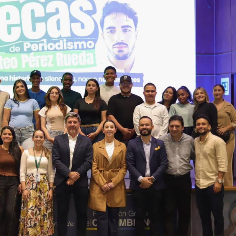 Mateo Pérez Rueda siempre soñó con hacer sus prácticas periodísticas en El Colombiano. Hoy, 16 jóvenes comienzan a recorrer ese camino y a mantener vivo su legado a través del periodismo. Foto: Cortesía
