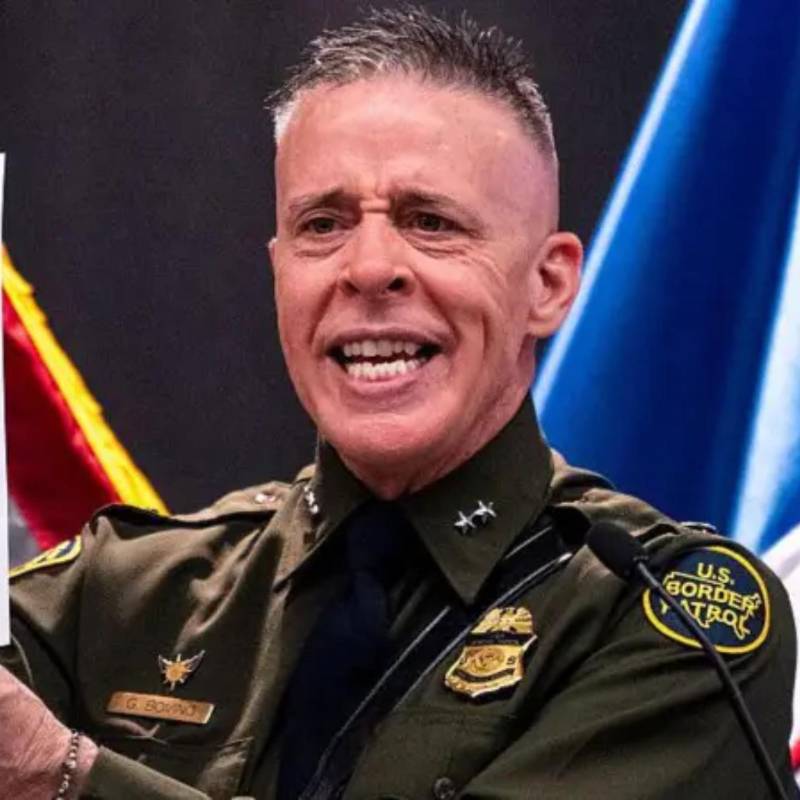 El comandante Greg Bovino es la cara visible de la campaña del gobierno de Donald Trump para detener y deportar de Estados Unidos a miles de inmigrantes indocumentados en EE. UU. FOTO: Getty