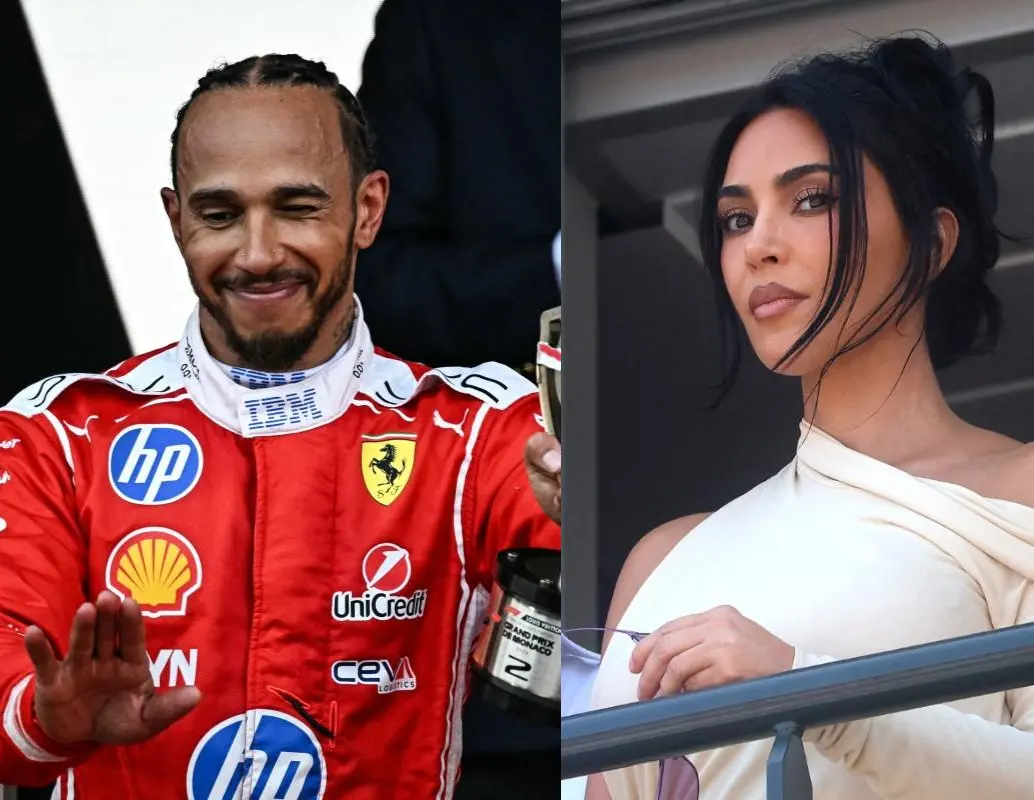 Kim Kardashian acompañó a Lewis Hamilton durante el fin de semana del Gran Premio de Mónaco. FOTO: AFP.