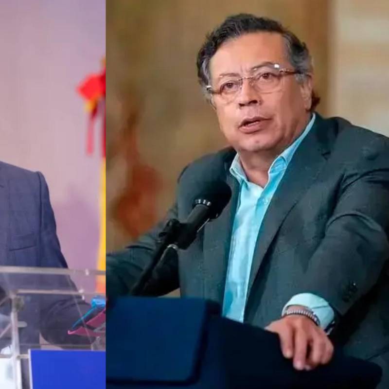 Guillermo Herrera, presidente de Camacol, y el presidente Gustavo Petro, chocan por las causas de la crisis de vivienda. Foto: Cortesía
