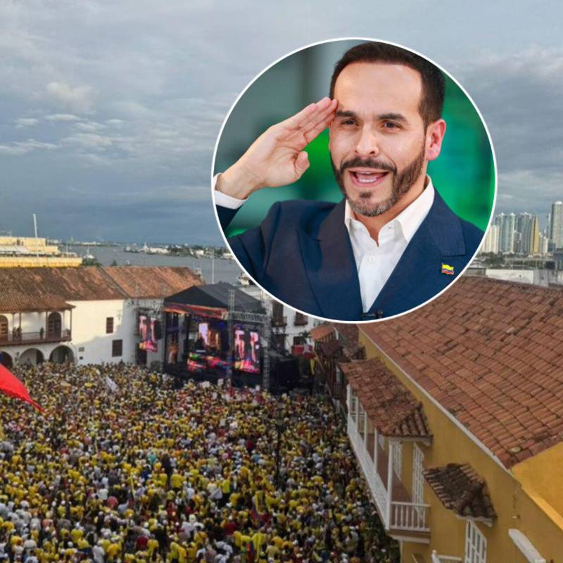 El candidato Abelardo de la Espriella tuvo multitudinaria acogida en Cartagena. Fotos: Manuel Saldarriaga y redes sociales