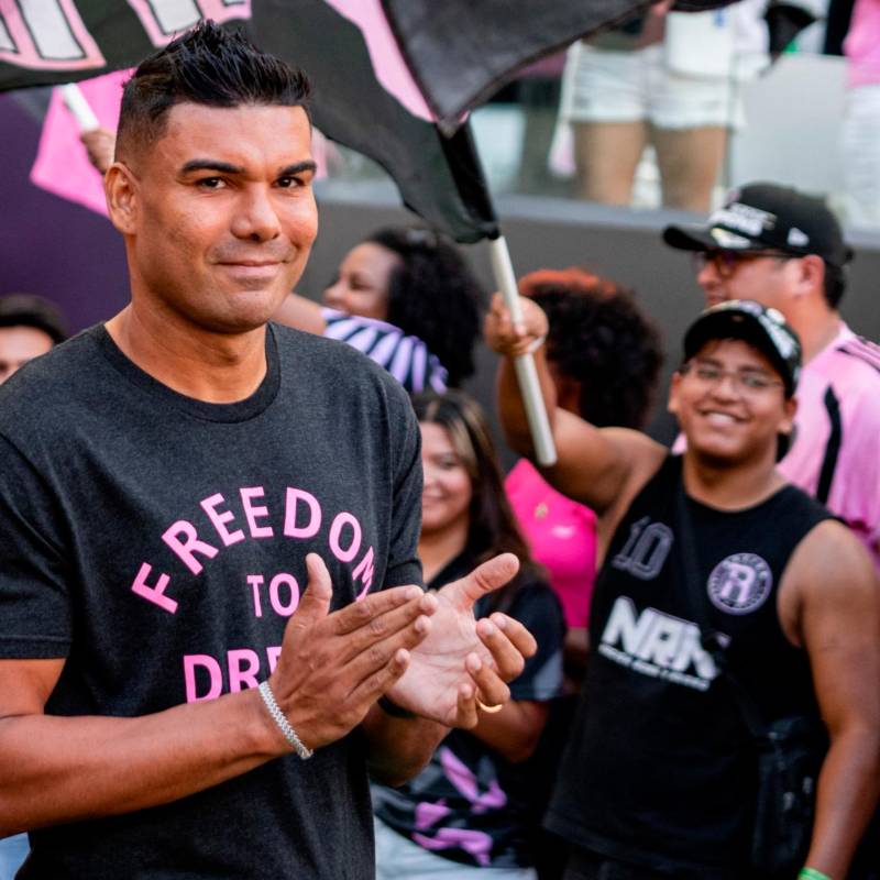 El futbolista brasileño Casemiro, quien tiene 34 años, fue presentado como nuevo jugador del Inter de Miami. Foto: tomada del Instagram de @InterMiamiCF