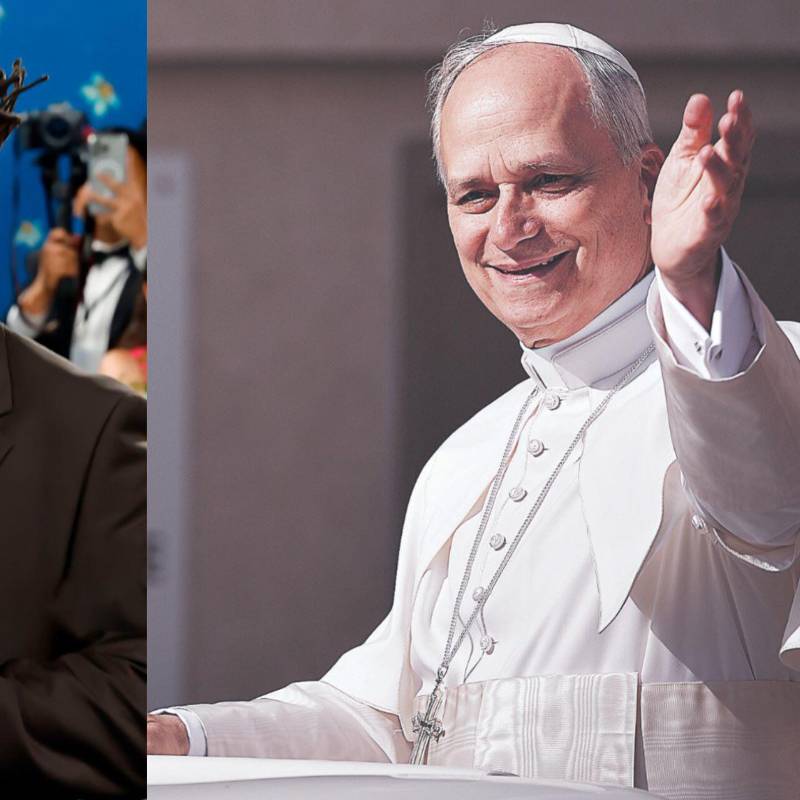 El cantante Bad Bunny y el papa León XIV sostuvieron una reunión en España, lo confirmó el Vaticano. Fotos: Getty Images
