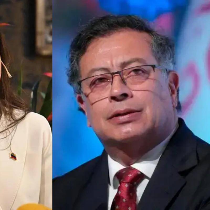 La líder opositora venezolana María Corina Machado durante una intervención en Madrid, donde cuestionó las declaraciones del presidente Gustavo Petro. FOTO: GETTY, COLPRENSA. 