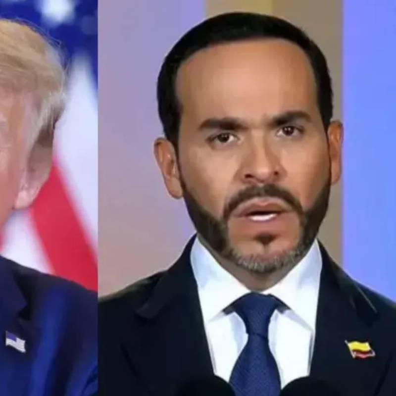 El presidente de Estados Unidos, Donald Trump, apoyó al hoy presidente Abelardo de la Espriella en la segunda vuelta de las elecciones para llegar a la Casa de Nariño. Foto: AFP/Captura de video.