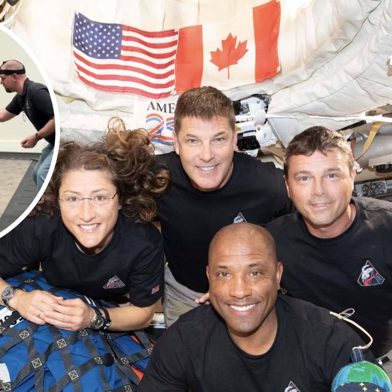 Astronautas de Artemis II: Reid Wiseman, Christina Koch, Victor Glover y Jeremy Hansen durante su misión. Foto: NASA