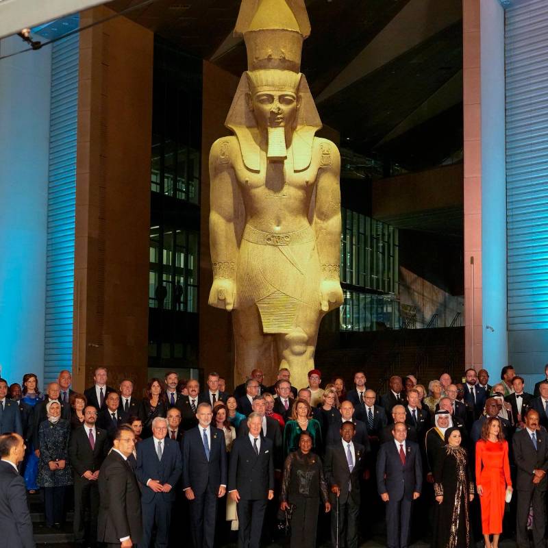 Con la presencia de decenas de invitados se inauguró el Gran Museo Egipcio. FOTO cortesía Presidencia Colombia