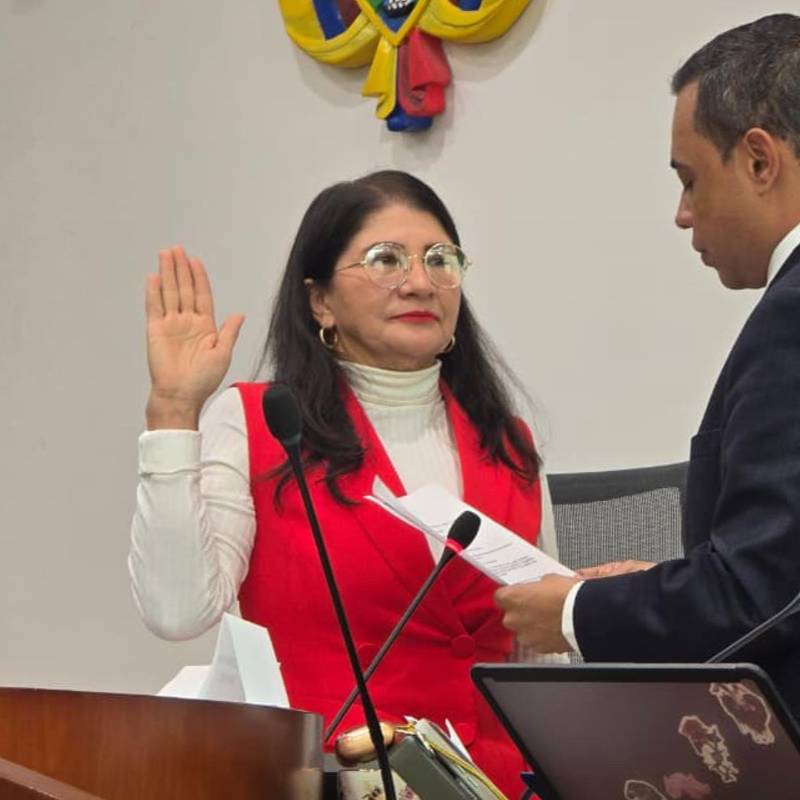 La senadora Sandra Ramírez, representante del partido Comunes, fue elegida con cinco votos como vicepresidenta de Derechos Humanos del Senado. FOTO: Tomada de redes sociales @SandraComunes