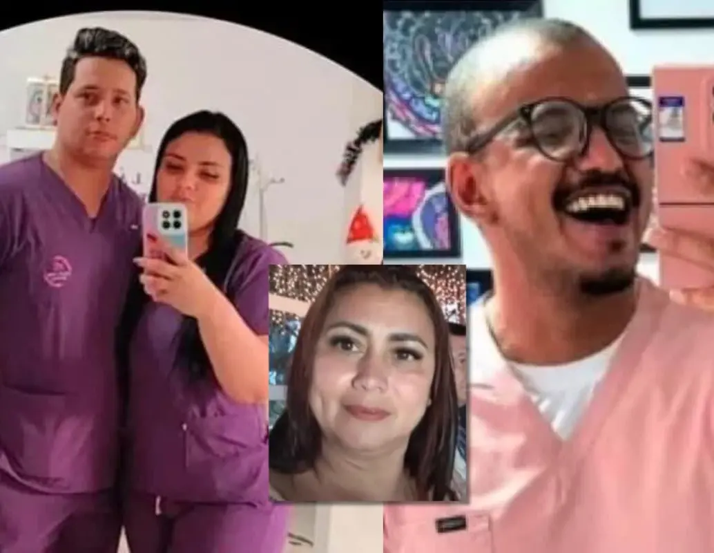 Estos son los tres administradores del centro estético ilegal Beauty Láser M.L., señalado por la desaparición de Yulixa Toloza tras un procedimiento estético en Bogotá. FOTO: Redes sociales.