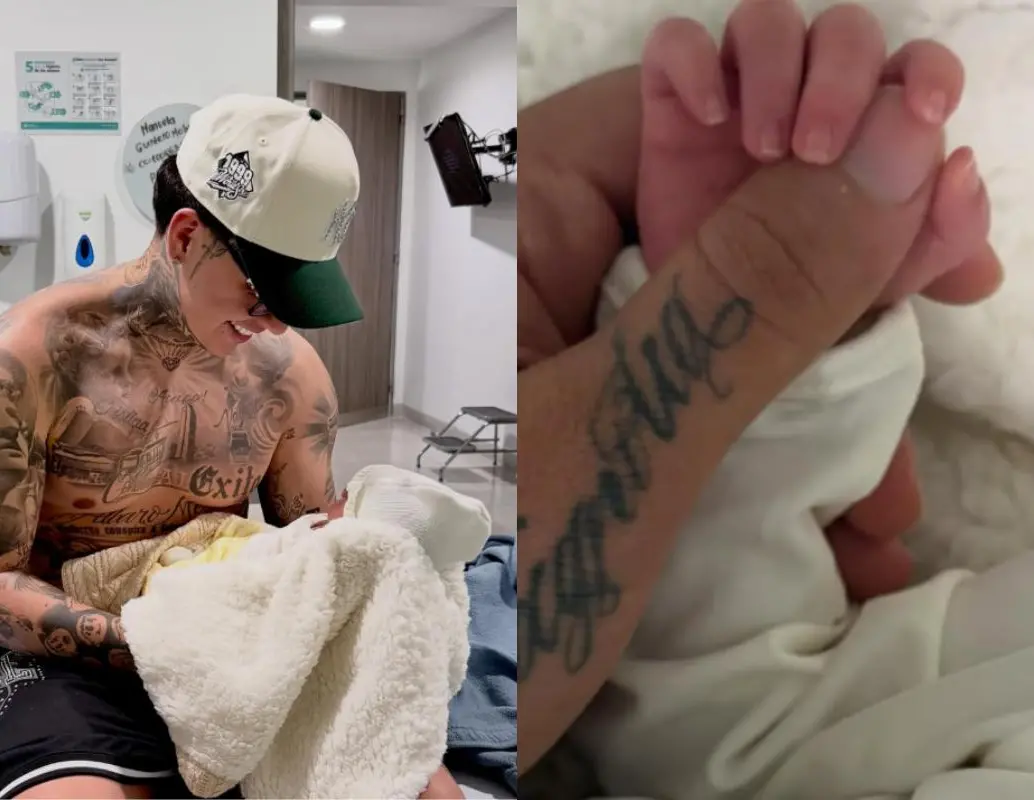 Blessd anunció el nacimiento de su primer hijo el 11 de junio de 2026 y compartió varias imágenes del emotivo momento a través de sus redes sociales. FOTO: Redes sociales, Blessd.