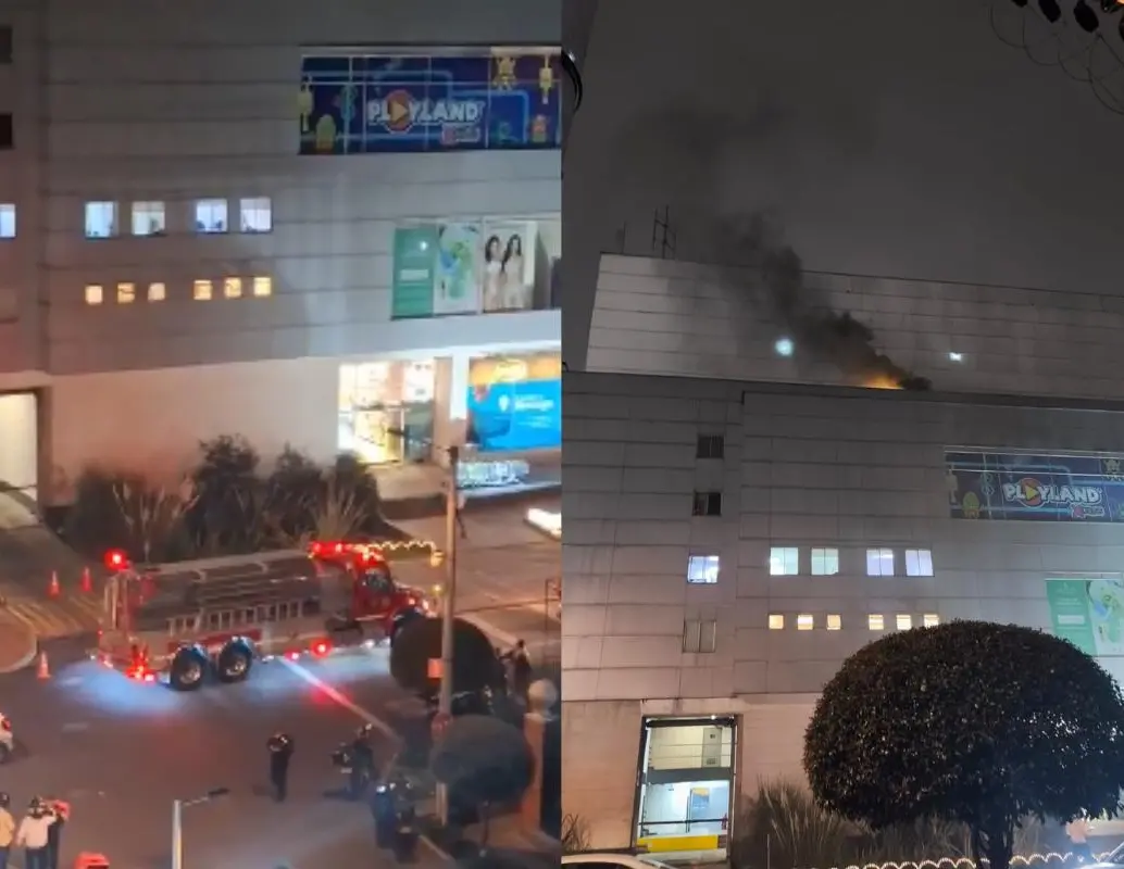 El incendio en la plazoleta de comidas obligó a evacuar el centro comercial San Rafael. La causa sigue bajo investigación. FOTO: REDES SOCIALES. 