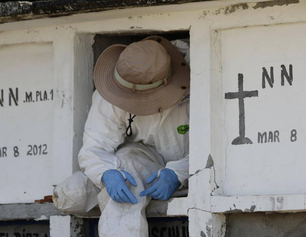 En la primera intervención en este cementerio de Caucasia se recuperaron 26 cuerpos. FOTO: UNIDAD DE BÚSQUEDA DE PERSONAS DADAS POR DESAPARECIDAS. 