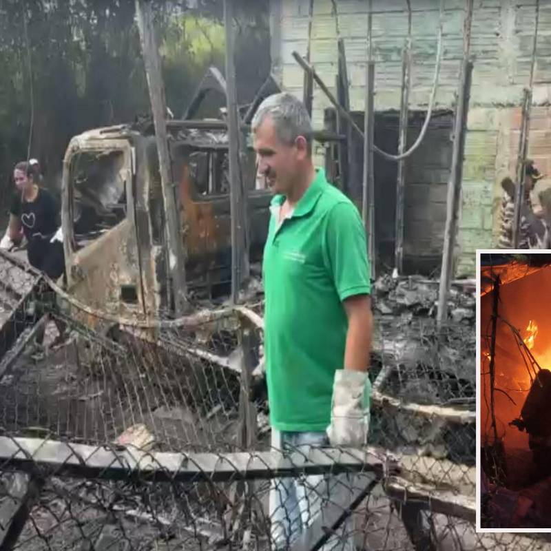 Así quedó la bodega tras el fuerte incendio que sufrió en la madrugada de este viernes. FOTO: Cortesía e imagen tomada de redes