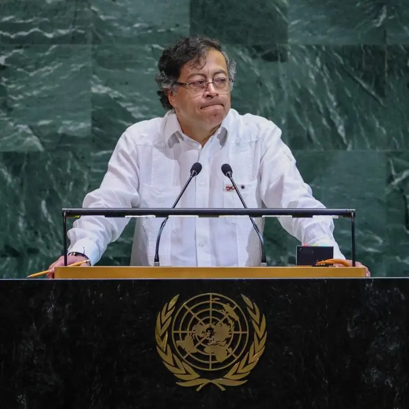 Gustavo Petro en su último discurso ante las Naciones Unidas. FOTO: AFP