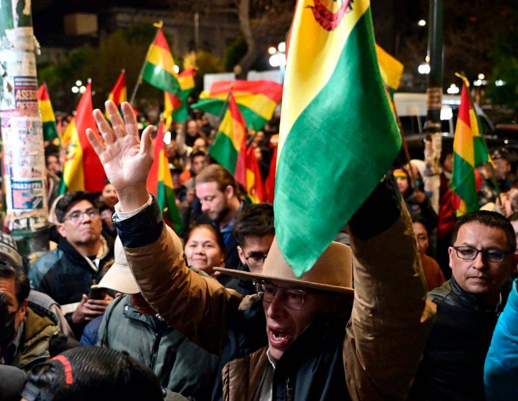 Las tensiones electorales en Bolivia están al rojo vivo por el fin de la época socialista. Foto: Afp
