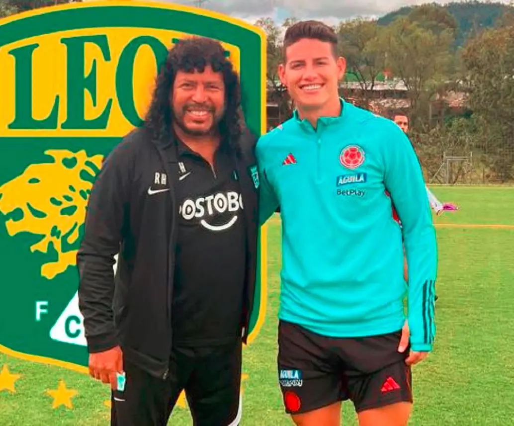 René Higuita junto a James Rodríguez. FOTO @FieramaniaMX