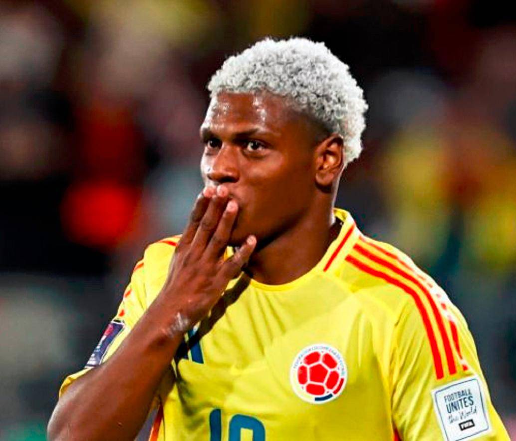 Óscar Perea festejando su gol, el primero de Colombia en el Mundial Sub-20. FOTO FCF 