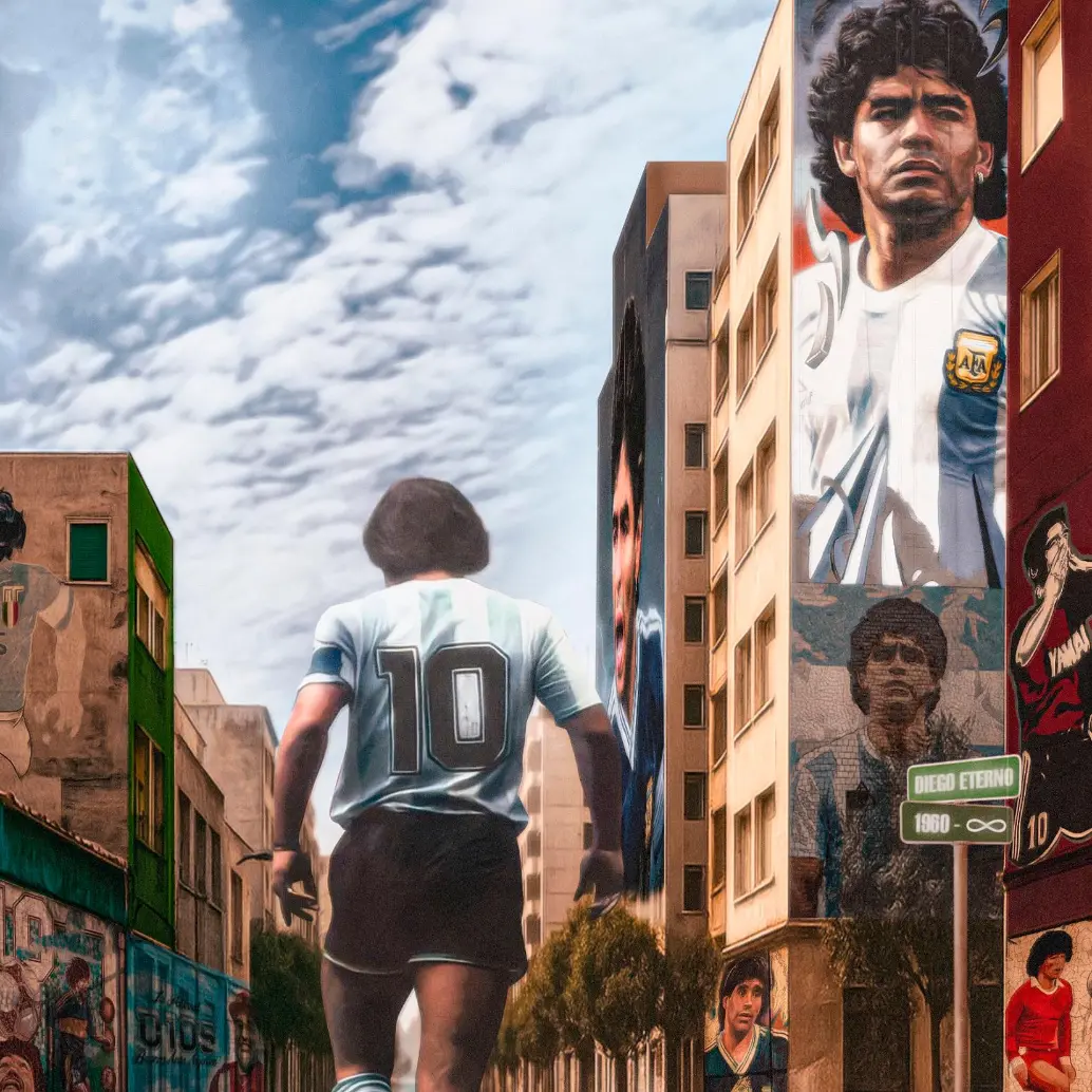 Con esta imagen recordó la Conmebol a Maradona, quien falleció hace 5 años. FOTO X-CONMEBOL