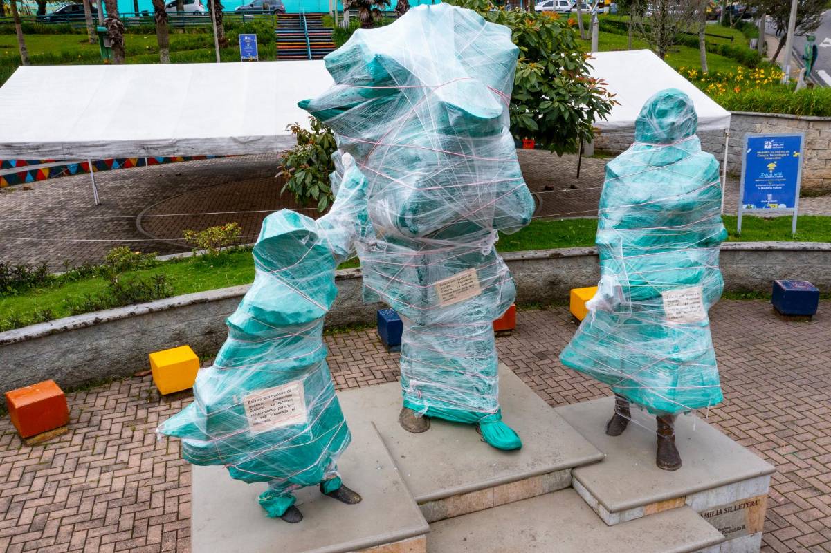 La comunidad de Santa Elena se pronunció ante los robos y desde allí dijeron que no era justo que se perdieran estas piezas. Foto: Manuel Saldarriaga Quintero.