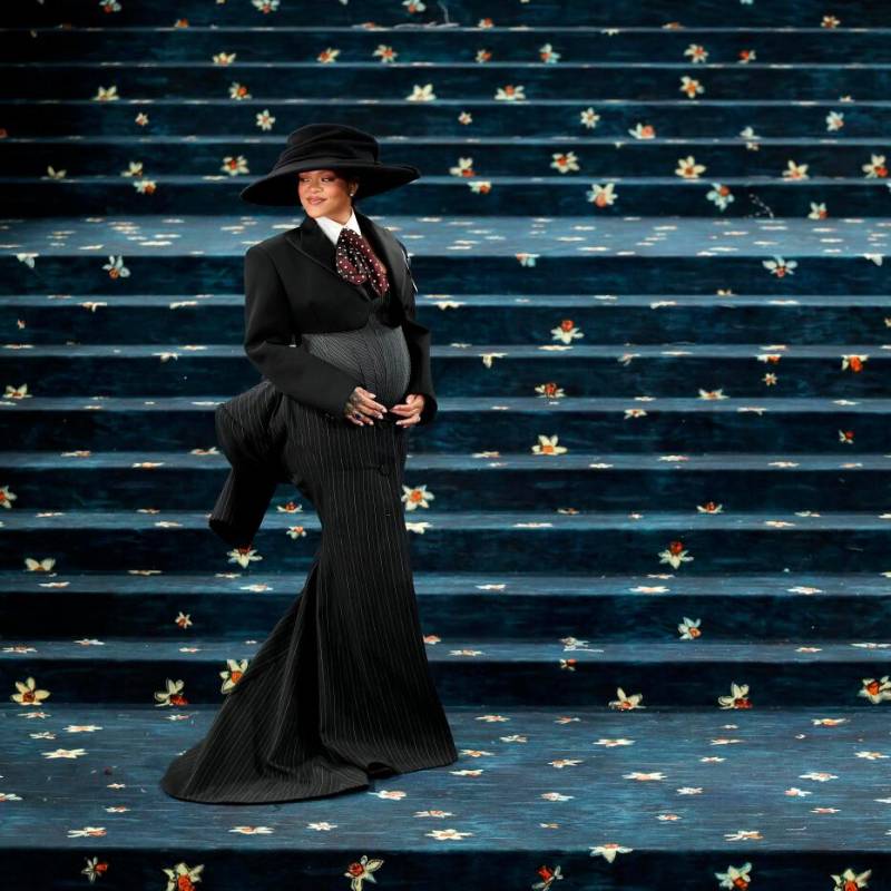 Esta es Rihanna en la MET Gala 2025. La temática de ese año fue “Tailored for You”. FOTO: Getty.