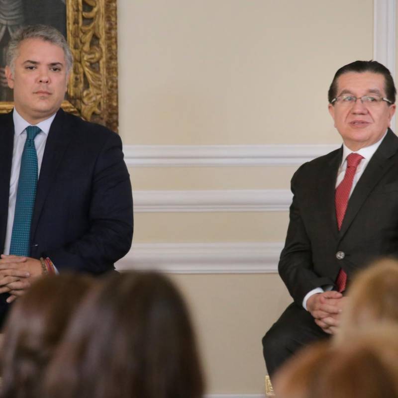 El expresidente destacó la gestión de Ruiz durante la pandemia de la covid-19. FOTO: Colprensa