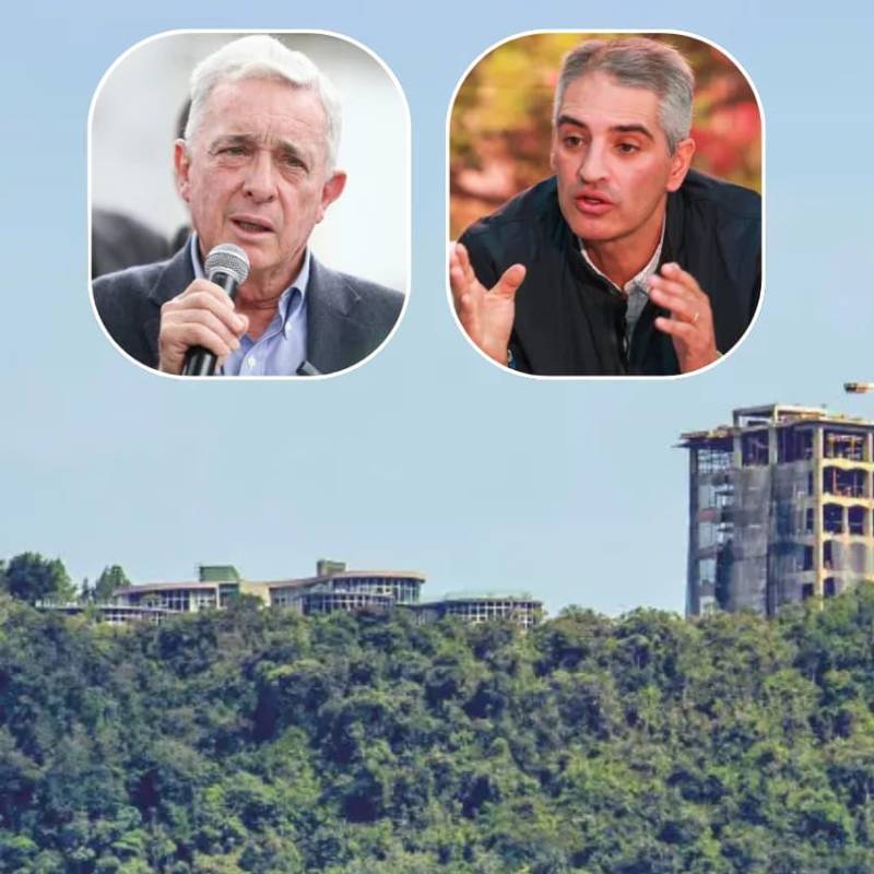 El expresidente Álvaro Uribe Vélez le solicitó al gobernador de Antioquia, Andrés Julián Rendón, que detenga la construcción ubicada en el alto de Las Palmas, en Envigado. FOTOS: Juan Antonio Sánchez, El Colombiano, Colprensa 