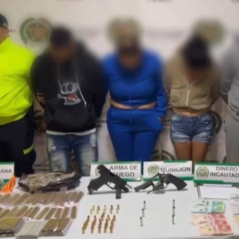 La Policía dio un duro golpe contra el crimen en el Barrio Antioquia de la ciudad de Medellín. FOTO: Policía Nacional 
