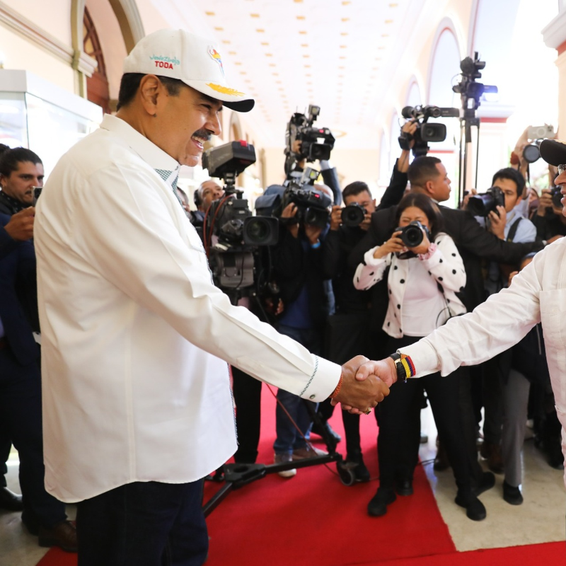 Abril 9 de 2024. Reunión del presidente Gustavo Petro y el presidente Nicolás Maduro en Caracas, Venezuela (Cortesía: Prensa Presidencial Venezuela)