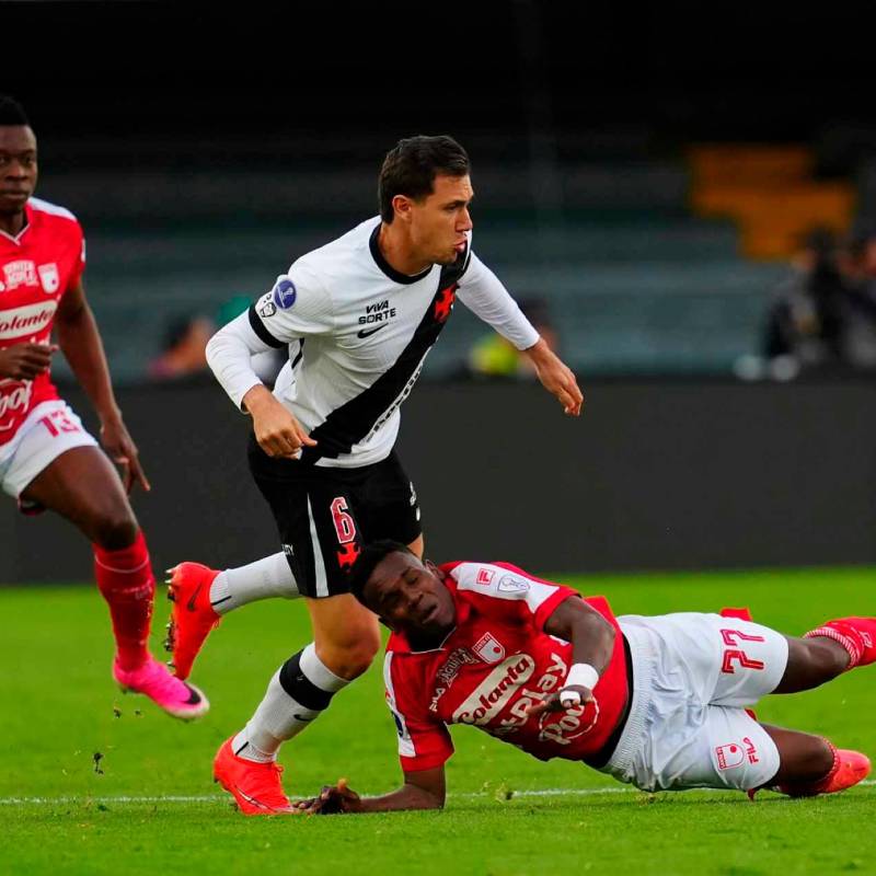 Santa Fe perdió 2-0 ante Vasco da Gama y se despidió de la Copa Sudamericana, ya Colombia no tiene representación en los torneos internacionales de la región. FOTO GETTY 