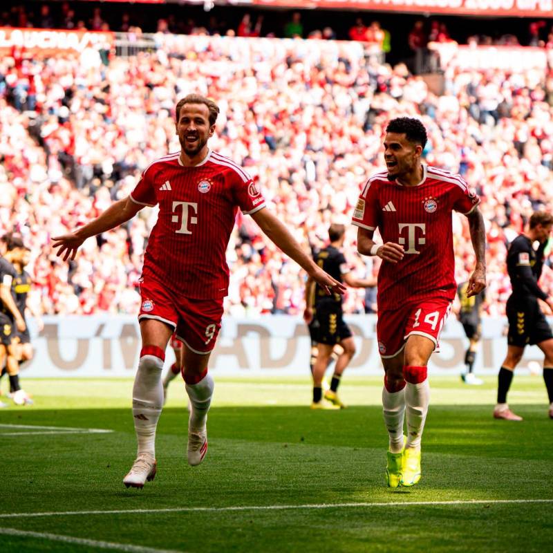 Harry Kane y Luis Díaz forman el tridente más goleador de Europa con Michael Olise. FOTO: GETTY