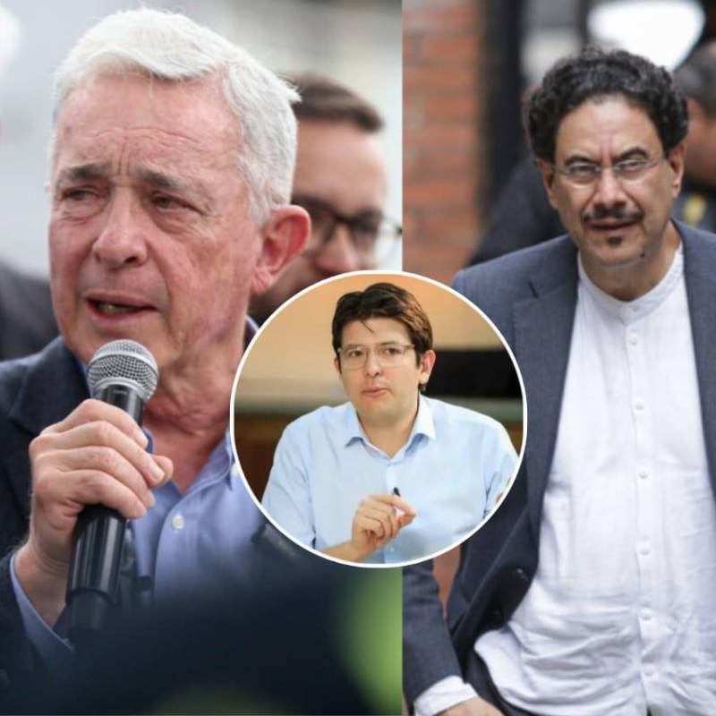 Álvaro Uribe Vélez y Iván Cepeda Castro protagonizan cruce por señalamientos sobre instigadores en el asesinato de Miguel Uribe. FOTO: Colprensa, Camilo Suárez. 