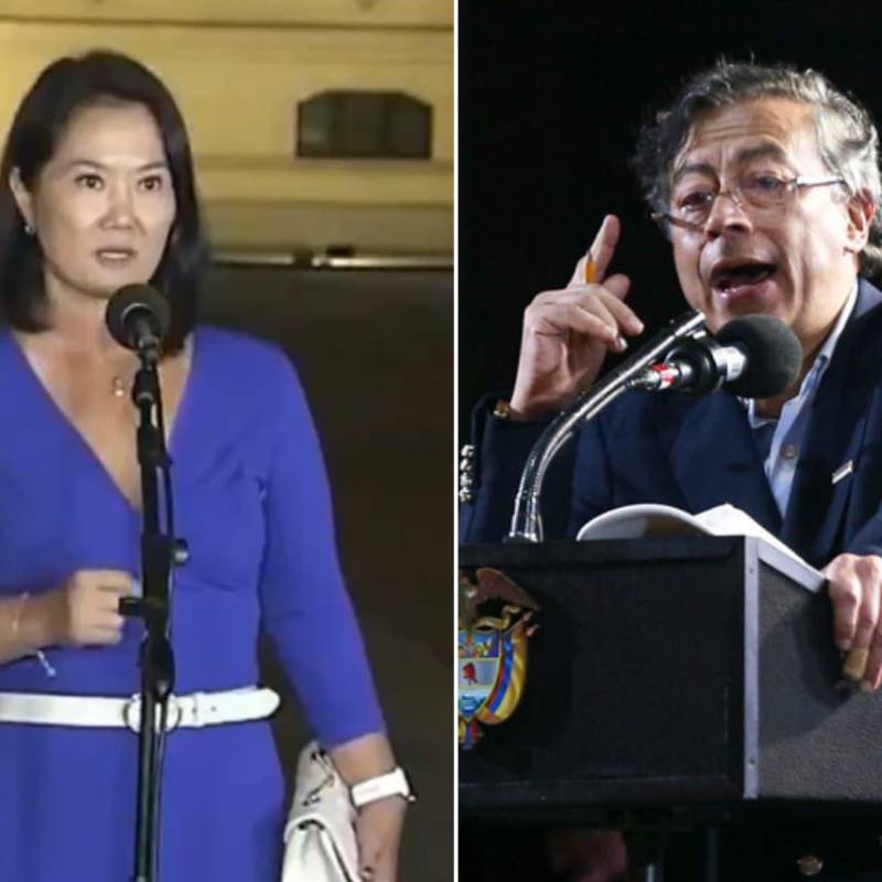 Keiko Fujimori habló sobre el presidente colombiano Gustavo Petro en medio de la segunda vuelta presidencial en Perú. FOTOS: Colprensa - captura de video