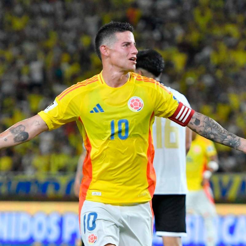 James Rodríguez es el máximo artillero de Colombia en las Eliminatorias al Mundial, superó a Radamel Falcao García. FOTO GETTY