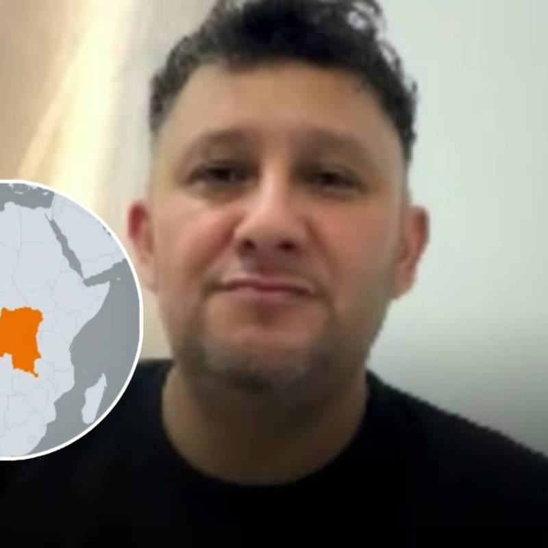 Jorge Cubillos, uno de los colombianos deportados al Congo tras su proceso migratorio en EE. UU. FOTO: redes sociales, swisscontact.org.