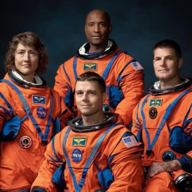 Así regresan a la Tierra los astronautas Reid Wiseman, Victor Glover, Christina Koch y Jeremy Hansende la misión Artemis 2. FOTO: @nasaartemis