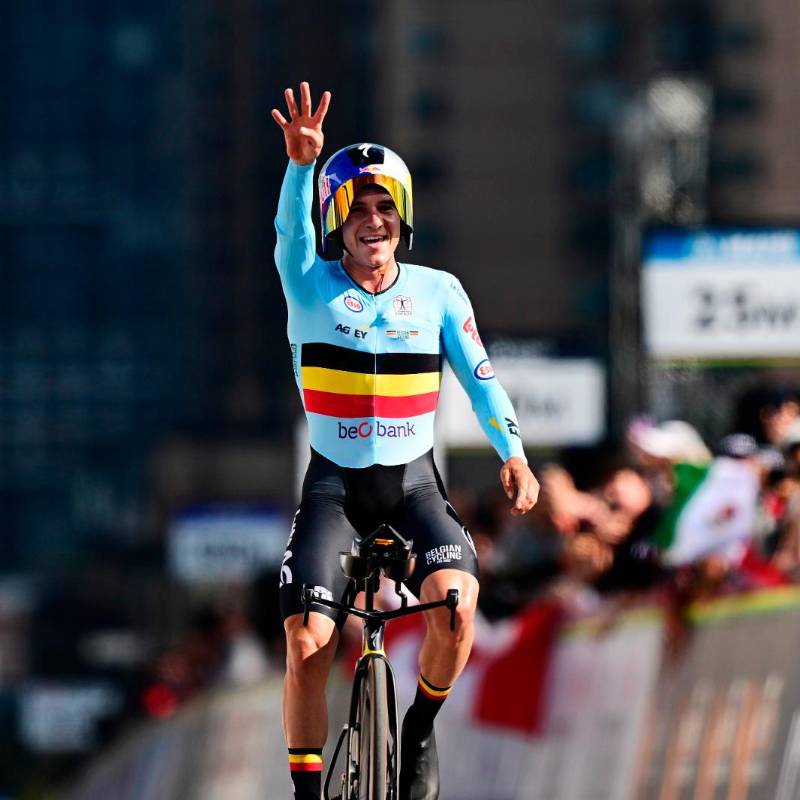 Remco Evenepoel buscará emular lo que hizo en los Juegos Olímpicos de París 2024. FOTO GETTY