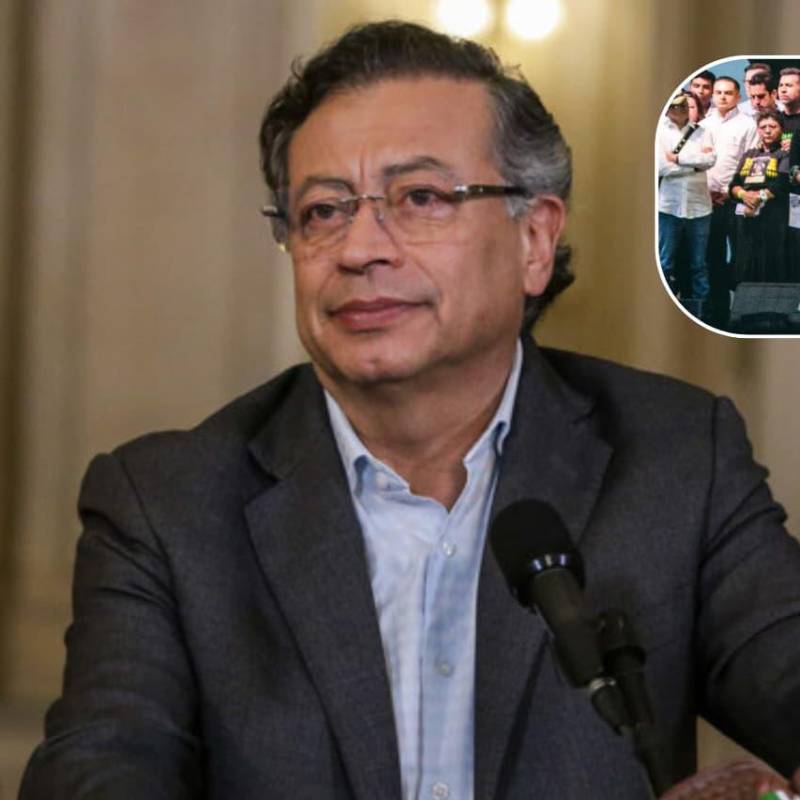 El presidente Gustavo Petro hizo un evento político en Medellín y en compañía de cabecillas de bandas delincuenciales. FOTO: Colprensa 