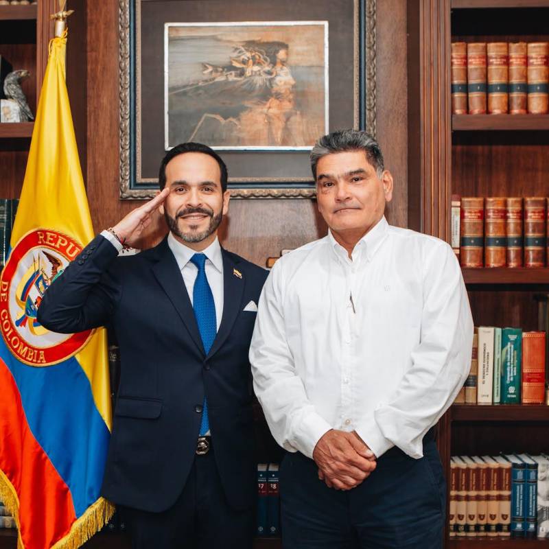 El presidente electo, Abelardo De la Espriella, sostuvo un encuentro con el procurador Gregorio Eljach. Foto: Comunicaciones Abelardo De la Espriella