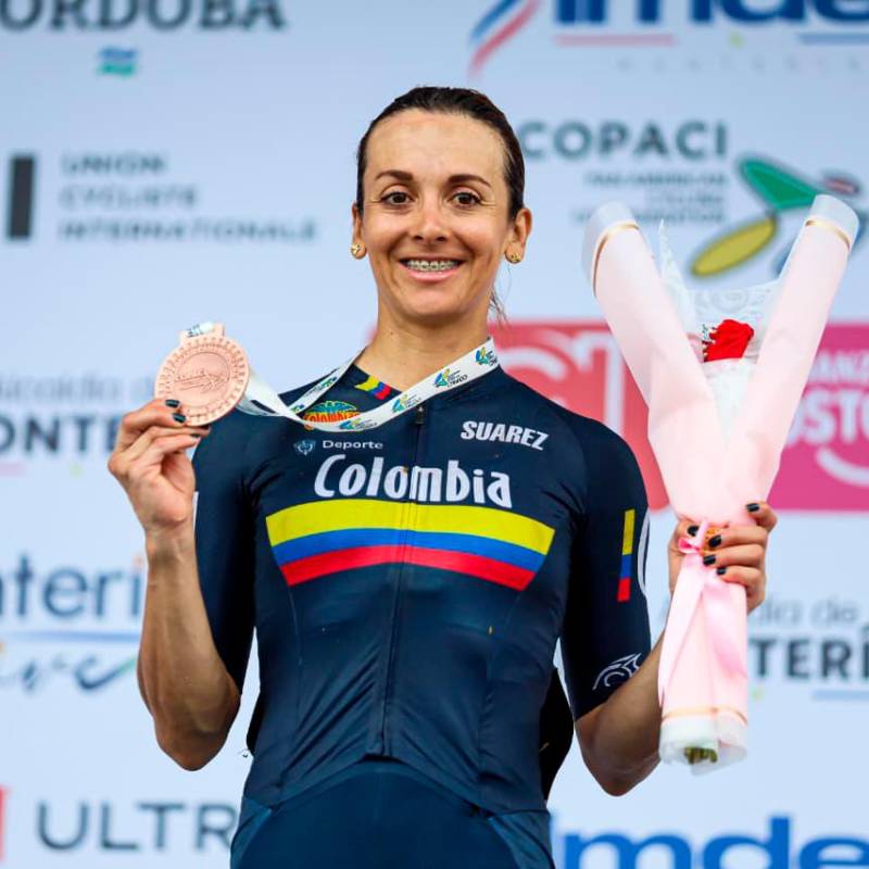 Diana Peñuela, entre las mejores ciclistas de América. FOTO CORTESÍA ÁNDERSON BONILLA