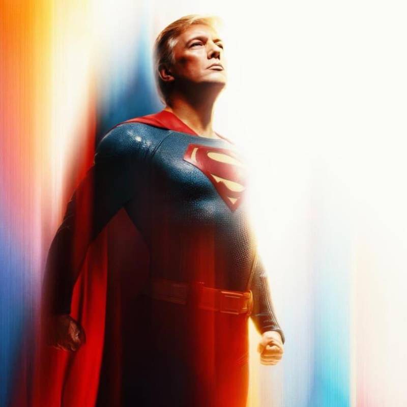 La Casa Blanca puso en un post de X a Donald Trump como ‘Superman’ . FOTO: La Casa Blanca