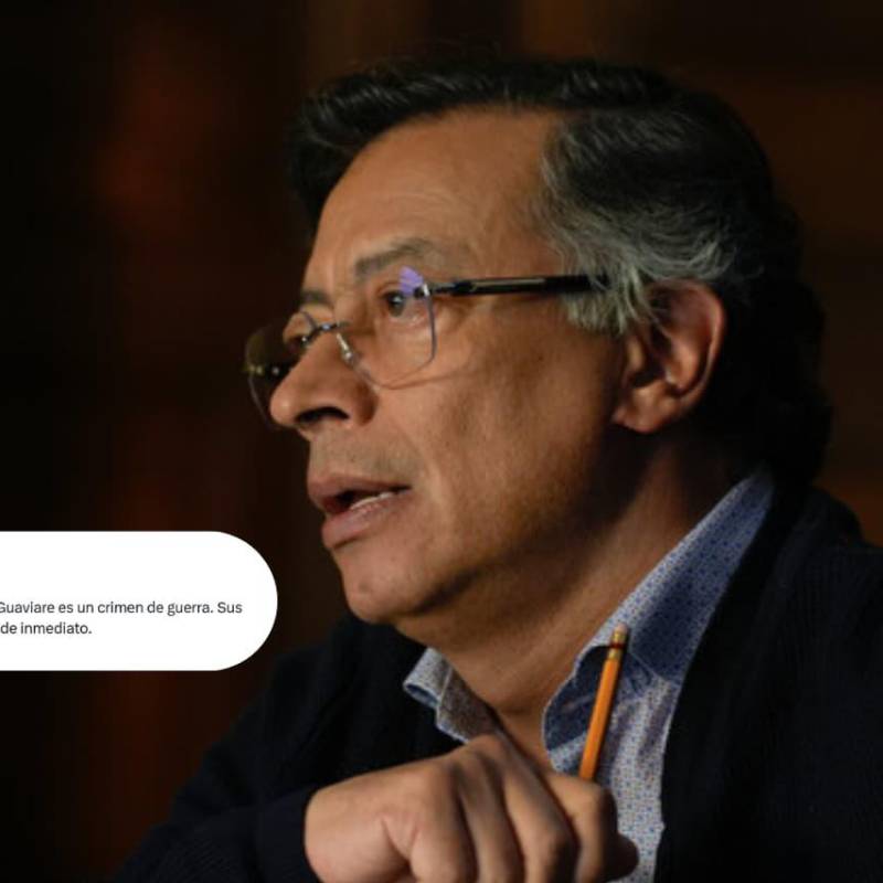Gustavo Petro cae en contradicción al justificar un bombardeo en Guaviare este 15 de noviembre de 2025. FOTO: Colprensa 