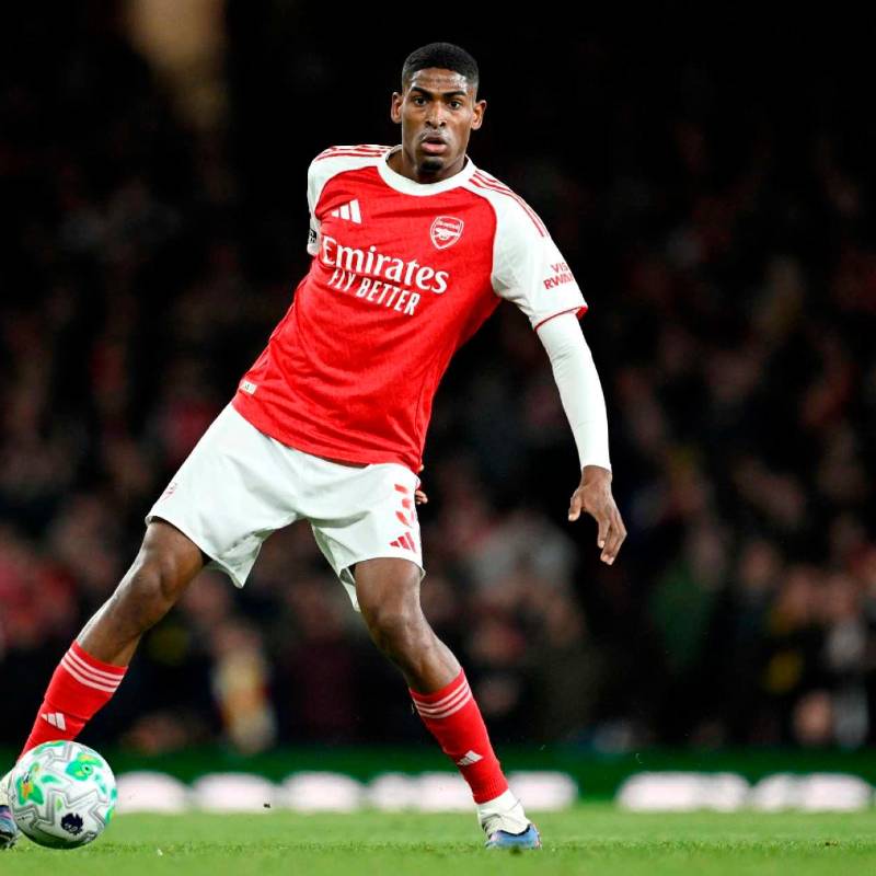 El defensa Christian Mosquera nacido en Alicante de padres colombianos y que milita en el Arsenal fue convocado a la selección de España. FOTO GETTY